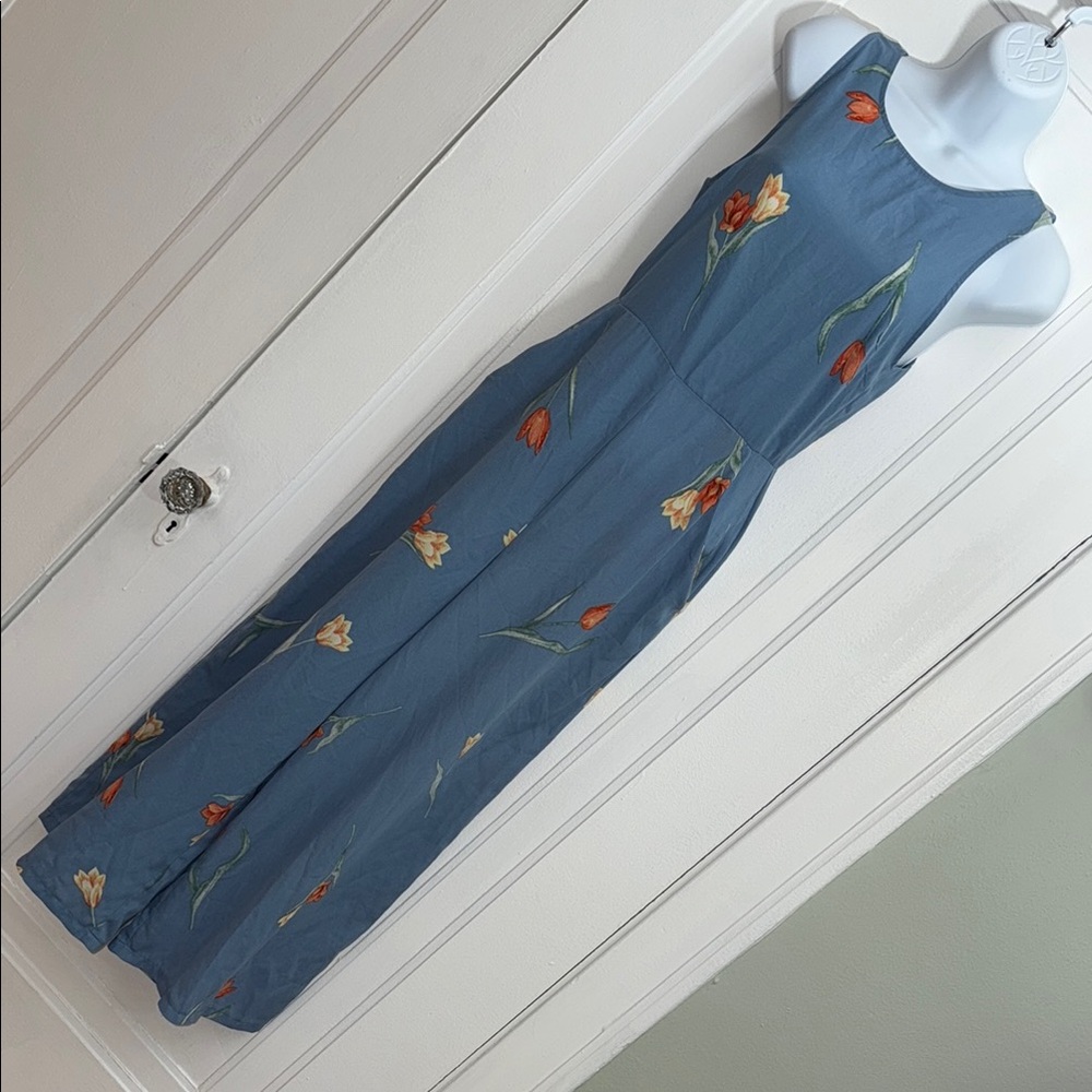 Lush Floral Blue jumpsuit size xs
